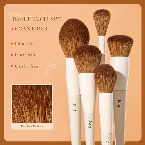 Jessup Face Makeup Brushes 5Pcs T493 Bundled With Face Makeup Brushes T508