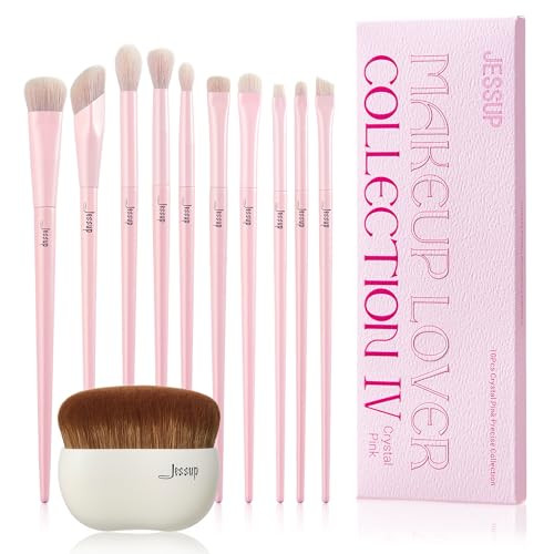 Jessup Eyeshadow Brush Set T496 Bundled With Foundation Brush Sf002