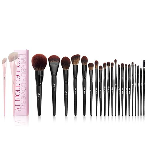 Jessup Pink Foundation Brushes Set T497 With Makeup Brushes T300