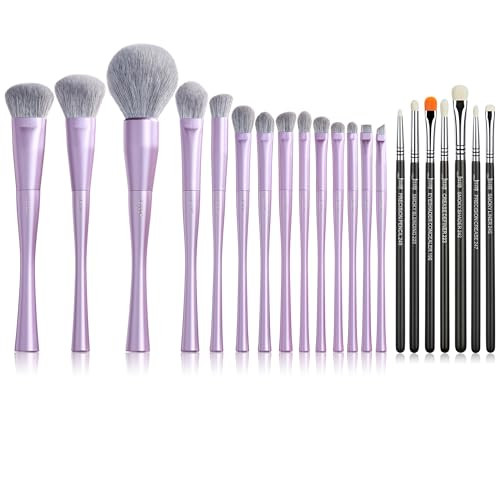 Jessup Eyeshadow Brush Set 7Pcs Fluffy T334 Bundled With Makeup Brushes Set Professional T512