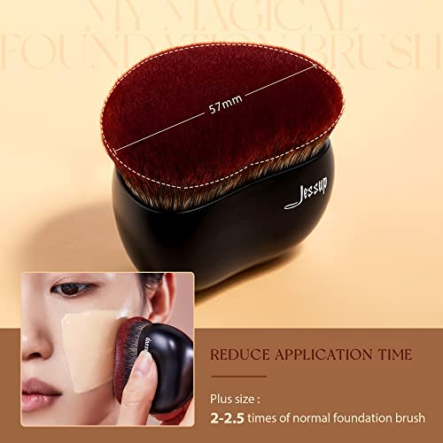 Jessup Foundation Brush Large Kabuki Makeup Brushes For Face Body Sf001 With Makeup Sponge Sp002