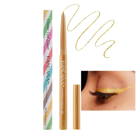 Jimyauqin High-Pigmented Waterproof Eyeliner Pencil - Retractable Easy To Use Smudge Proof And Rich In Color For All Occasions (Champagne)