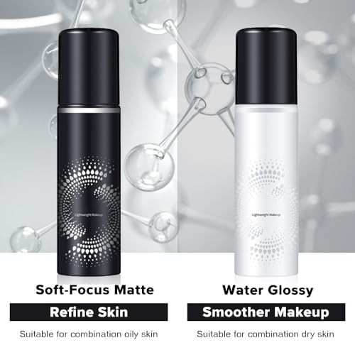 Jimyauqin 2Pcs Makeup Setting Spray Set - Weightless Long-Lasting Waterproof Water-Based Formula Oil Control And Hydrating For All Skin Types