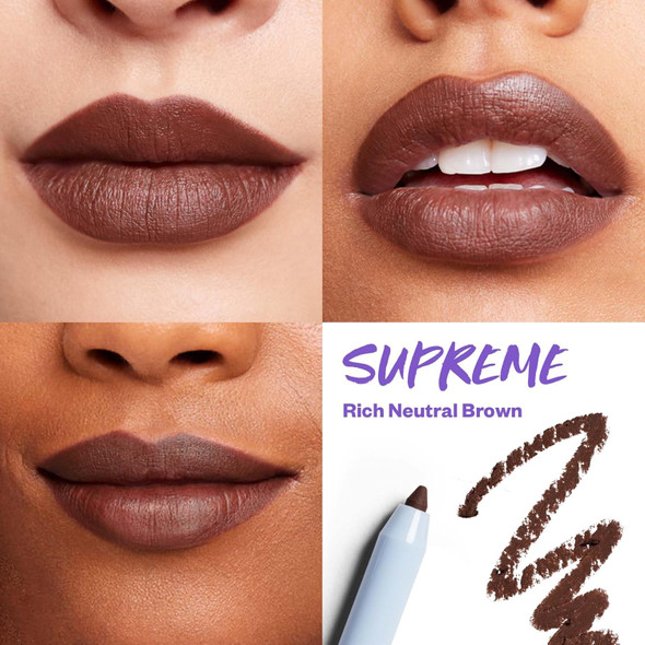 Kosas Hotliner Retractable Lip Liner Pencil With Built-In Brush & Sharpener - Easy Contouring Hydrating Long-Lasting - Pigmented Creamy Texture For Plumping Lips - Hyaluronic Acid & Konjac - Mega