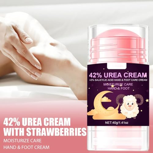 Krmspe 42% Urea Cream Plus 2% Salicylic Acid Maximum Strength Foot Cream Moisturizer For Dry Cracked Feet Knees Hands Elbows Hydrates & Exfoliates Smoothing Skin Women And Men 1.41Oz