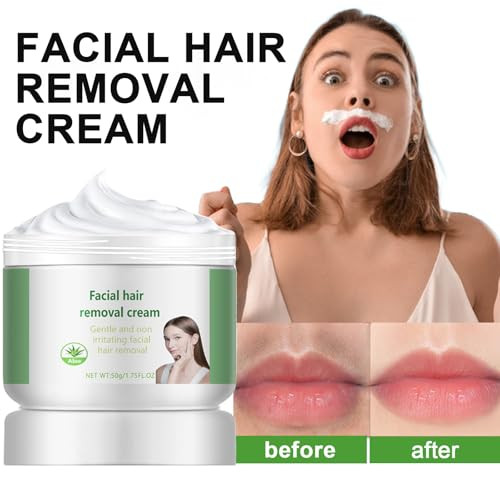 Krmspe Facial Depilatory And Hair Removal Cream For Women Aloe Vera Facial Hair Removal Cream For Upper Lip And Chin For Face Hair Remover For Body Sensitive Skin Gentle And Non-Irritating (2Pcs)
