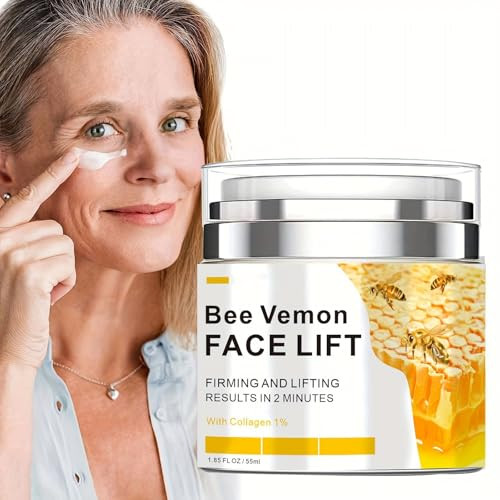 Krmspe Bee Venom Cream Bee Venom Face Lift Cream For Firming Moisturizing Lifting & Recovery Anti-Aging Moisturizer With Collagen For All Skin Type 1.85 Fl.Oz