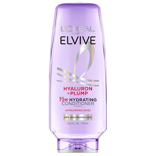 L'Oreal Paris Elvive Hyaluron Plump Hydrating Conditioner For Dehydrated Dry Hair Infused With Hyaluronic Acid Care Complex Paraben- 12.6 Fl Oz