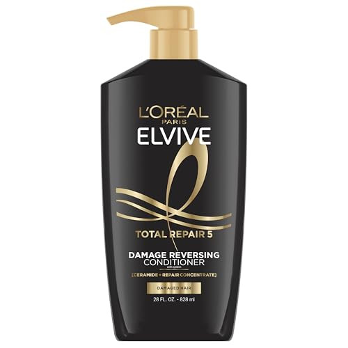 L'Oreal Paris Elvive Total Repair 5 Repairing Conditioner For Damaged Hair Conditioner With Protein And Ceramide For Strong Silky Shiny Healthy Reed Hair 28 Fl Oz(Packaging May Vary)