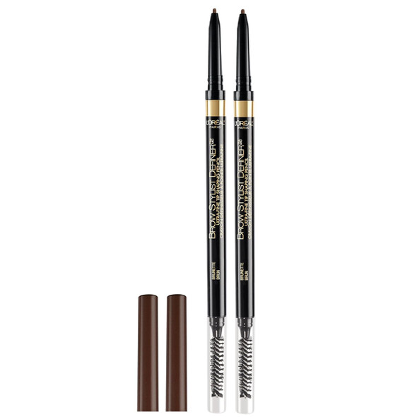 Lã¢‚¬„¢Orãƒal Paris Makeup Brow Stylist Definer Waterproof Eyebrow Pencil Ultra-Fine Mechanical Pencil Draws Tiny Brow Hairs And Fills In Sparse Areas And Gaps Brunette 0.003 Ounce (Pack Of 2)