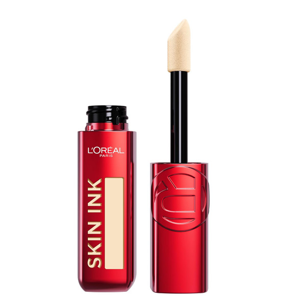 L'Oreal Paris Infallible Skin Ink 2-In-1 Foundation Concealer Hybrid Face Makeup Up To 48Hr Transfer-Resistant With Medium Coverage 125 Light Warm