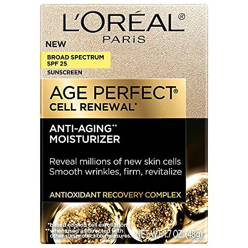 Loreal Paris Age Perfect Cell Real Anti-Aging Day Moisturizer With Broad Spectrum Spf 25 Sunscreen Antioxidants And Vitamin E 1.7Oz
