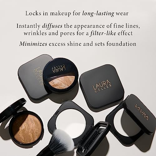 Laura Geller York Matte Maker Pressed Setting Powder - Translucent - Setting Powder & Finishing Powder - Oil-Control - Filter-Like Matte Finish - All Skin Types