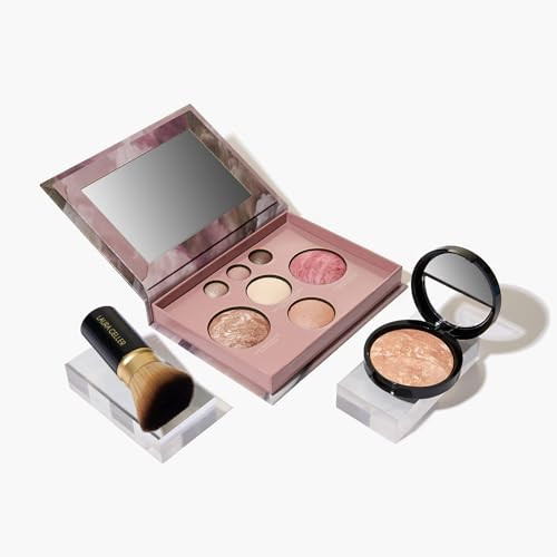 Laura Geller York Baked Starter Kit: Baked Balance-N-Brighten Powder Foundation Light And Best Of The Best Palette And Retractable Kabuki Brush