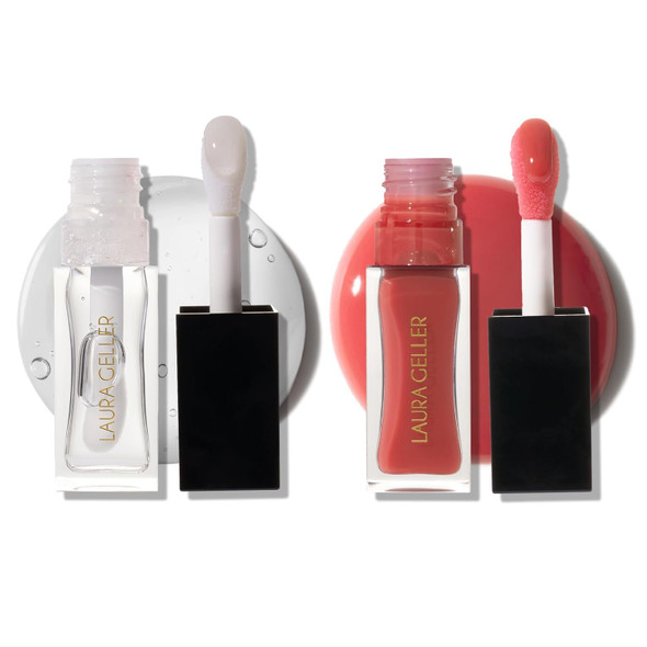 Laura Geller York Fine Shine Glossy Lip Oil Rose Garden - Hydrating Squalane - Pink Lip Gloss