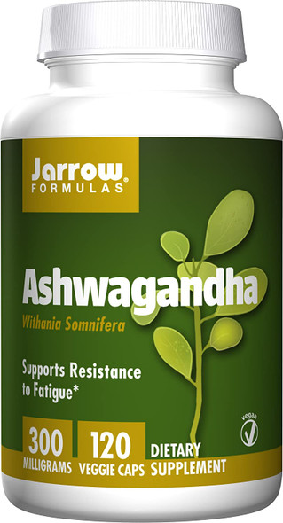 Jarrow Formulas Ashwagandha (Withania somnifera) Extract 300 mg 120 Veggie Caps