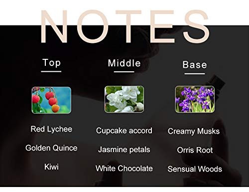 Lonkoom Oud Rose Perfume For Women 3.4Fl Oz/100Ml Eau De Parfum Spray Long-Lasting Fragrance Floralã¢‚¬Œfruity Notes Of Red Lychee Golden Quince Kiwi Jasmine Chocolate Musk Orris Root Woods