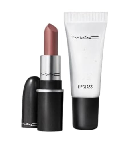 Mac Winters Kiss Lip Duo - Neutral Retro Matte Lipstick Bronx & Mini Lipglass Clear