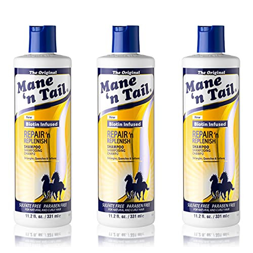Mane 'N Tail Repair Ã¢‚¬„¢N Replenish Shampoo (Pack Of 3) Ã¢‚¬Œ Sulfate- Gentle Cleansing & Nourishing System For Healthier Silkier Hair (11.2 Oz Each)