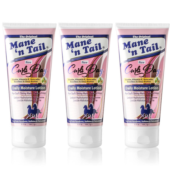 Mane 'N Tail Daily Moisture Lotion With Biotin Vitamin E Avocado Rooibos & Shea Butter For Shiny Hair Tames Frizz (Daily Moisture Lotion)