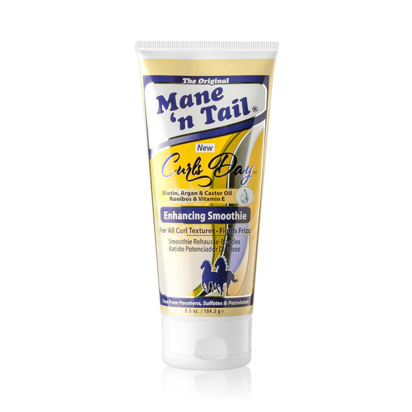 Mane 'N Tail Curls Day Enhancing Smoothie 7 Fl Oz (Styling Agent) - Curl Cream For All Curl Textures Pareben And Sulfate Made With Biotin Argan And Castor Oil Rooibos And Vitamin E