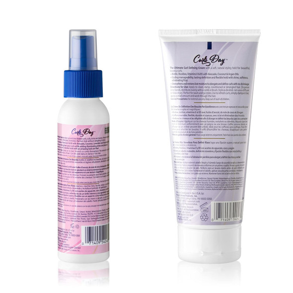 Mane 'N Tail: Curls Day Spray (3.4 Oz) + Enhancing Smoothie (6.5 Oz) With Biotin Vitamin And B5 Rooibos & Avocado Revitalizing Hair Milk Fights Frizz