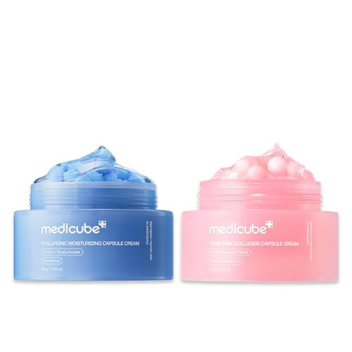 Medicube Hydration & Glow Capsule Duo: Hyaluronic Acid And Salmon Dna Pdrn Capsule Cream Firming Plumping And Long-Lasting Moisture Care For Radiant Supple Skin