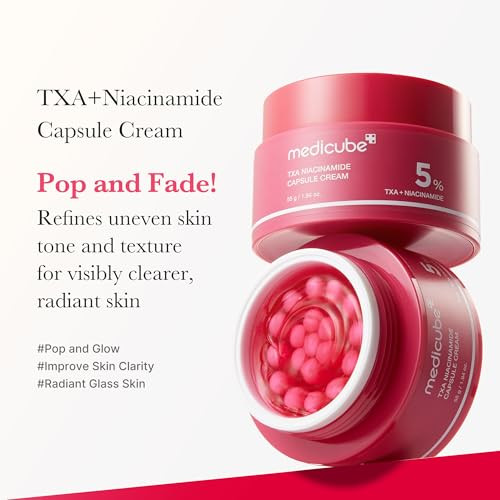 Medicube Clear Glass Skin Duo: Txa+Niacinamide Capsule Cream And Zero Pore Pads 2.0