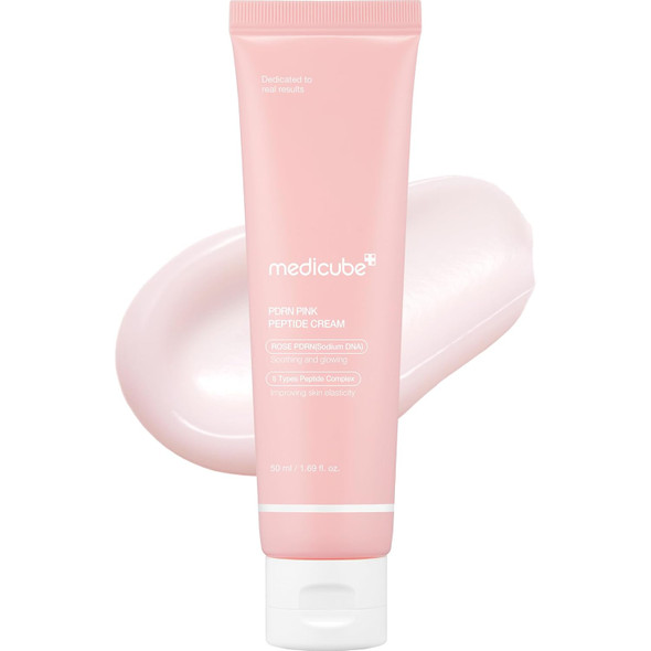 Medicube Pdrn Pink Hyaluronic Moisturizing Cream Blemish Recovery Relief & Hydrating Care Restores Skin Elasticity & Glow Korean Skincare For Even Skin Tone & Pore Care 50Ml / 1.69 Fl.Oz.