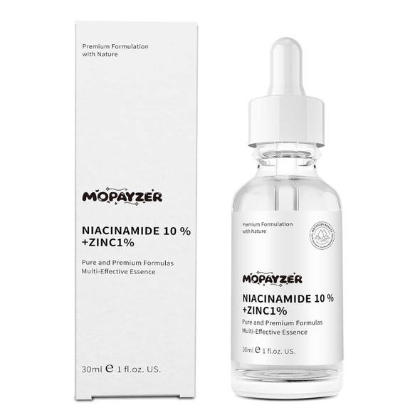 Mopayzer Niacinamide 10% + Zinc 1% Serum Anti-Aging Niacinamide Serum For Face 2Pcs Moisturizing Facial Serum For All Skin Type Women Face Skin Care.