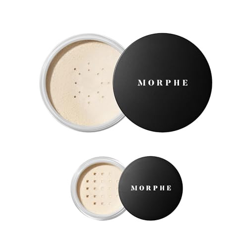 Morphe Jumbo & Mini Bake & Set Translucent Setting Powder Duo - Lightweight Talc- Finishing Powder For Face Makeup With A Soft Natural Finish - Minimizes Shine For Up To 24Hr - Translucent (0.62