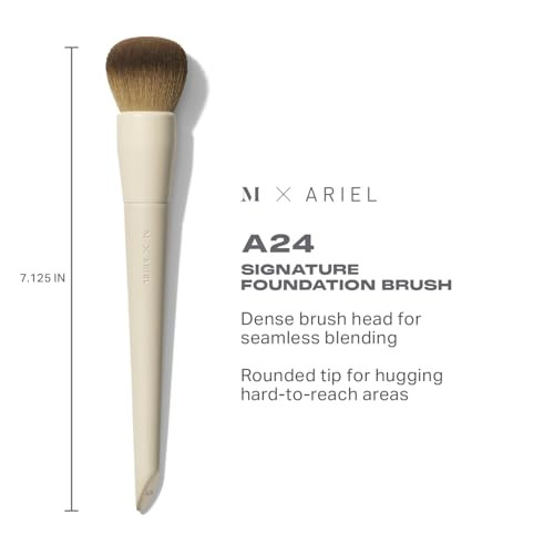 Morphe X Ariel Full Makeup Brush Collection - Includes A24 Foundation A58 Cream Contour A19 Dual-Ended Concealer A14 Precision Setting And A22 Blush Brushes (5 Piece Set)