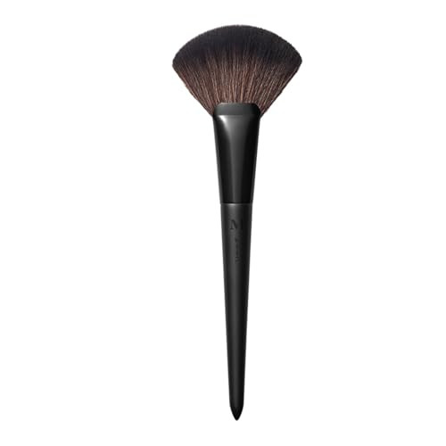 Morphe Fluffy Fan Highlighter Brush - Extra-Wide Makeup Brush With Multifunctional Tip - Cutting-Edge Synthetic Bristles For Product Pickup & Laydown - 100% Vegan - V112 (1 Count)