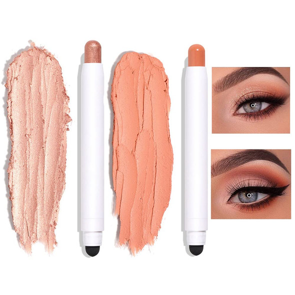 Novobey 12 Pcs Eyeshadow Stick Makeup Set Novobey Matte Shimmer Cream Eyeshadow Crayon Eye Brightener Stick Pen Waterproof Long Lasting Eye Shadow Highlighter Crayon For Women Girls