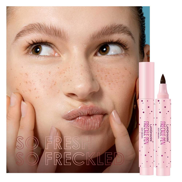 Novobey Freckle Pen Natural Lifelike Freckle Makeup Pen Waterproof Longlasting Soft Dot Sopt Pen For Natural Effortless Sunkissed Makeup - 1Pc