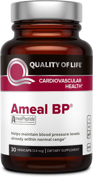 Quality of Life - Cardiovascular Support - All Natural - Ameal BP - 30 Capsules