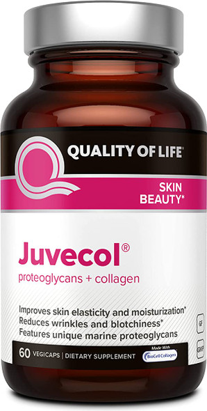 Premium BioCell Collagen Supplement  Quality of Life Juvecol  Powerful Formula for Skin and Joint Health  Skin Elasticity, Appearance, Joint Flexibility and Anti Aging