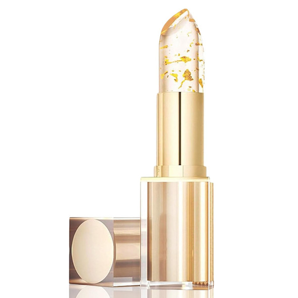 Omexry Color Changing Lipstick Transferproof Ph Lipstick Color Changing Long Lasting Lip Stick For Women Crystal Gold Foil Tinted Lip Balm Moisturizing Glossy Shine Deep Nourishment (2Pc)
