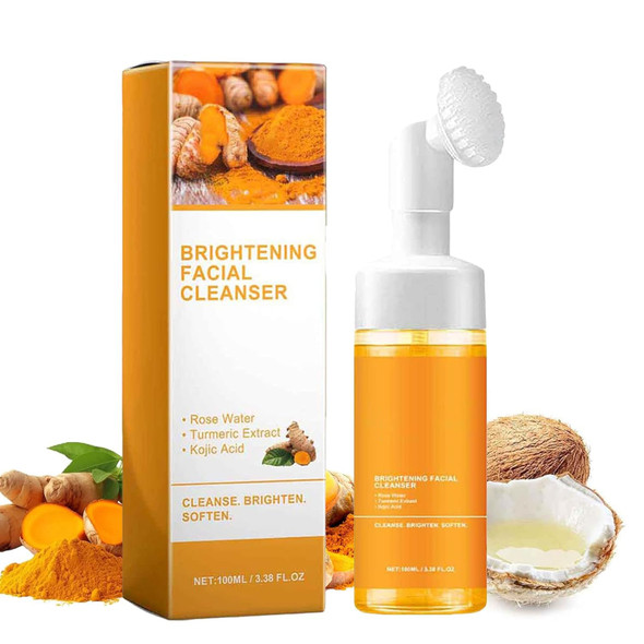 Omexry Turmeric Facial Cleanser Turmeric Face Wash For Black Women Turmeric Kojic Face Wash Turmeric Glowing Foaming Face Cleanser Turmeric Glow Skincare (1Pc)