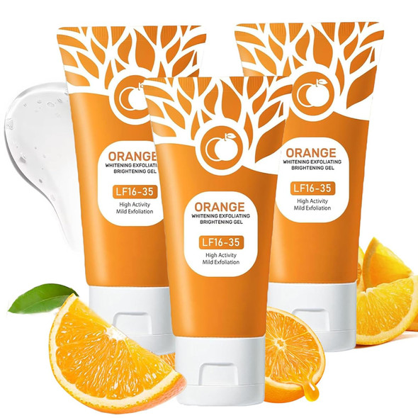 Omexry Orange Exfoliating Gel Scrub Deep Cleansing Moisturizing Scrub With Enzymes Purifying Exfoliating Gel For Face & Body Facial Exfoliator Cleanser To Remove Blackheads (1Pc 1)