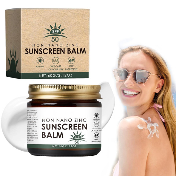 Omexry Beef Tallow Sunscreen - Beef Tallow And Zinc Sun Balm Grass Fed Beef Tallow With Spf 50 Non-Nano Zinc Oxide Sunscreen Natural Sunscreen Tallow Moisturizer For All Type Skin (2Pc)