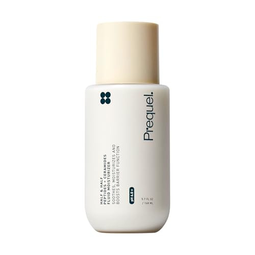 Prequel Skin Half And Half Fluid Moisturizer Face Cream. Lightweight Ceramide Peptide Lotion For All Skin Types Including Dry And Sensitive. Hydrating Facial Cream For Women And Men
