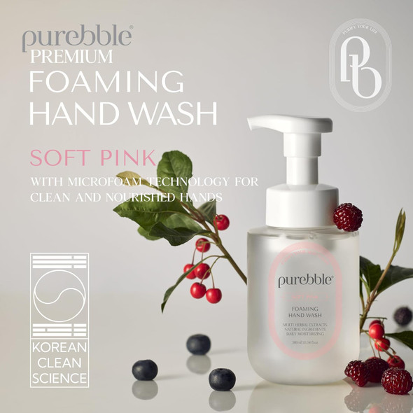 Purebble Citrus Yellow Foaming Hand Wash With Hyaluronic Acid Lemon Scent Gentle Hydrating Luxurious Formula For Kitchen And Bathroom Cruelty Sulfate 10.14 Fl Oz