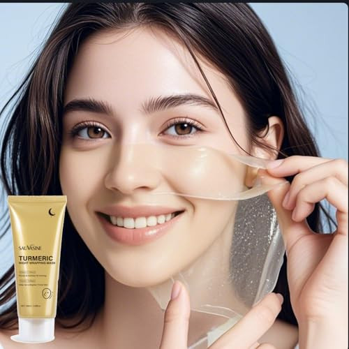 Reepic Cosmer Turmeric Collagen Overnight Wrapping Peel Off Face Mask Pack Night Wrapping Peel Off Mask For Glowing Skin Hydrating Hydrolyzed Collagen Improves Elasticity & Firmnes Skin