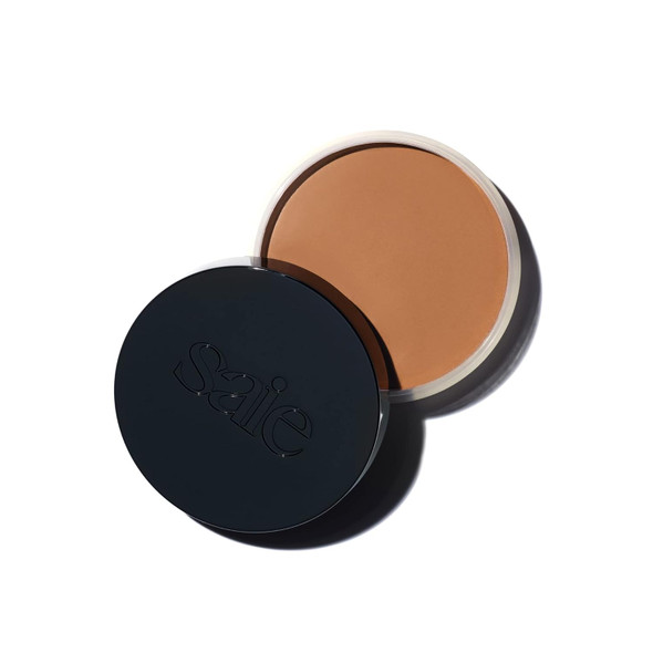 Saie Sun Melt Cream Bronzer - Buildable Balm Face Bronzer For Effortless Sculpting - Cream Contour Enriched With Vitamin C Nourishing Skincare Ingredients & A Natural Finish - Medium Bronze (1 Oz)