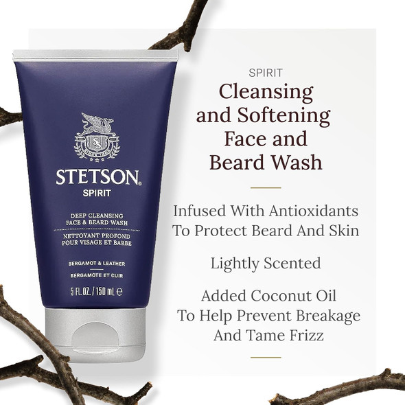 Scent Beauty Stetson Personal Care Deep Clean Face & Beard Wash Men'S Face Wash & Clarifying Soap - 5 Oz - 3 Pack - Original