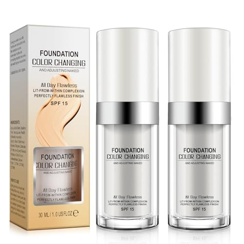 Sefudun Concealer Cover Cream Flawless Colour Changing Warm Skin Tone Foundation Makeup Base Nude Face Liquid Cover Concealer (2 Pcs)