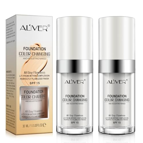 Sefudun Concealer Cover Cream Flawless Colour Changing Warm Skin Tone Foundation Makeup Base Nude Face Liquid Cover Concealer (2 Pcs)