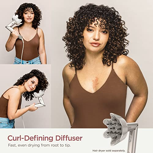 Shark Xskhd4Da Flexstyle Curl-Defining Diffuser Attachment For Shark Flexstyle Blow Dryers Styling Tool For Wavy Curly And Coily Hair Enhance Natural Curls Extendable Prongs Stone