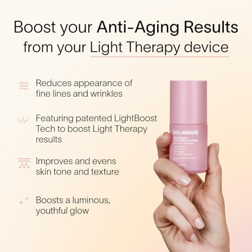 Solawave Lightboost Red Light Therapy Serum For Face & Neck Enhances Beauty Wand & Microcurrent Devices Boosts Collagen & Hydration For Radiant Skin Reduces Appearance Of Wrinkles & Fine Lines